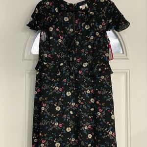 Xhilaration | flower dress, Size L. Color: black